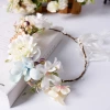 Korean-style realistic flower wreath, beige flower headband, simple semi-ring ribbon headband, forest-themed flower fairy headwear Application Scenario